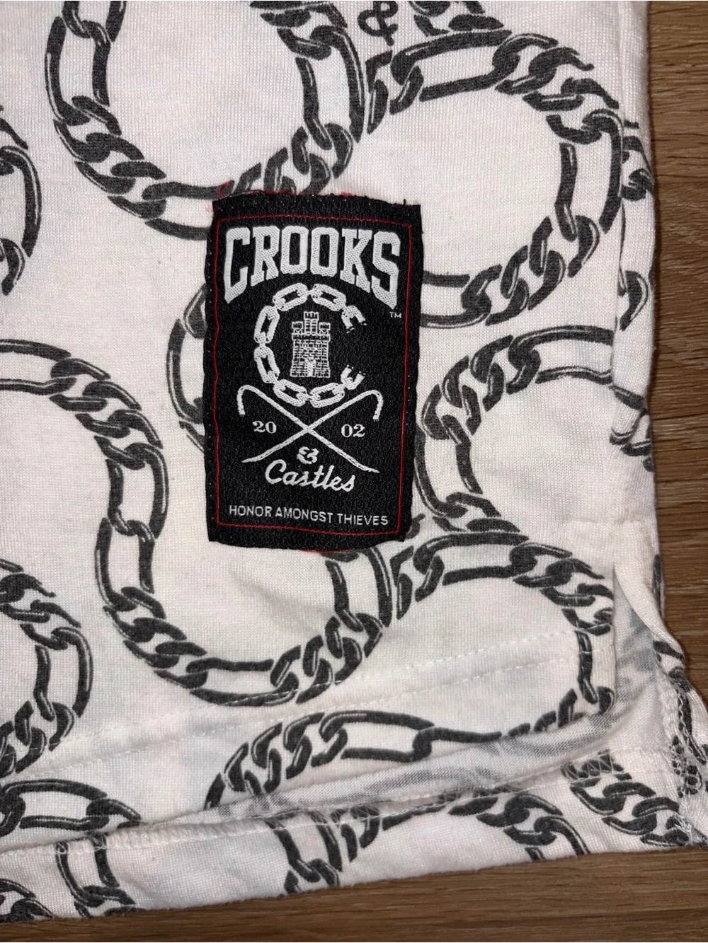 Crooks & Castles Chain Print Tank Top Men’s XL White Black Streetwear Used - Picture 2 of 9